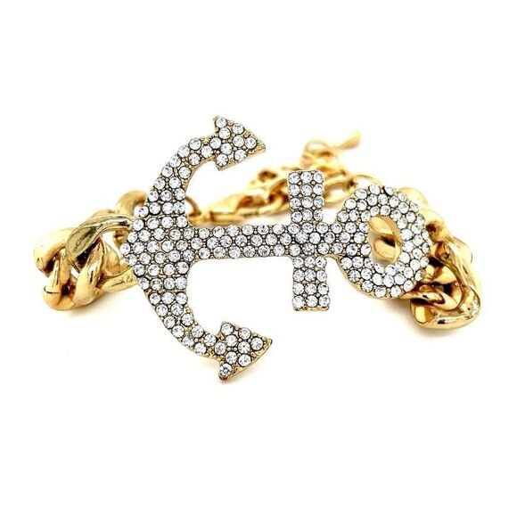 Anchor Rhinestones Bracelet - Picture 1 of 4